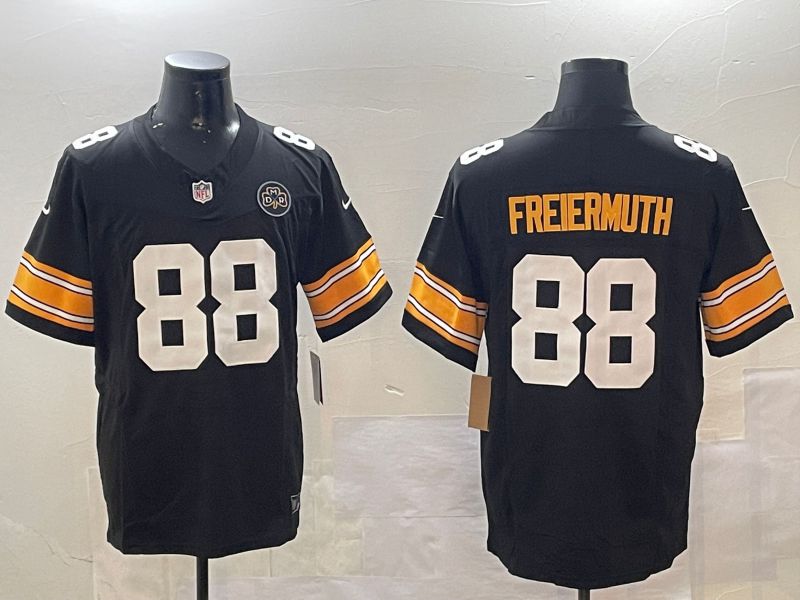 Men Pittsburgh Steelers #88 Freiermuth Black 2024 Nike Limited NFL Jersey style 01082->houston texans->NFL Jersey